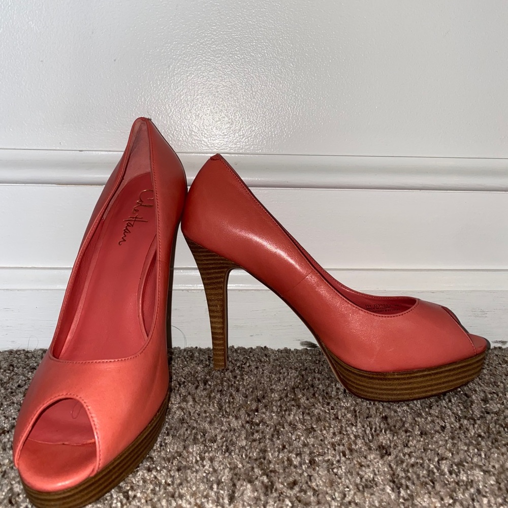 Cole Haan Open Toe Coral Heels 👠 Worm ONCE ‼️